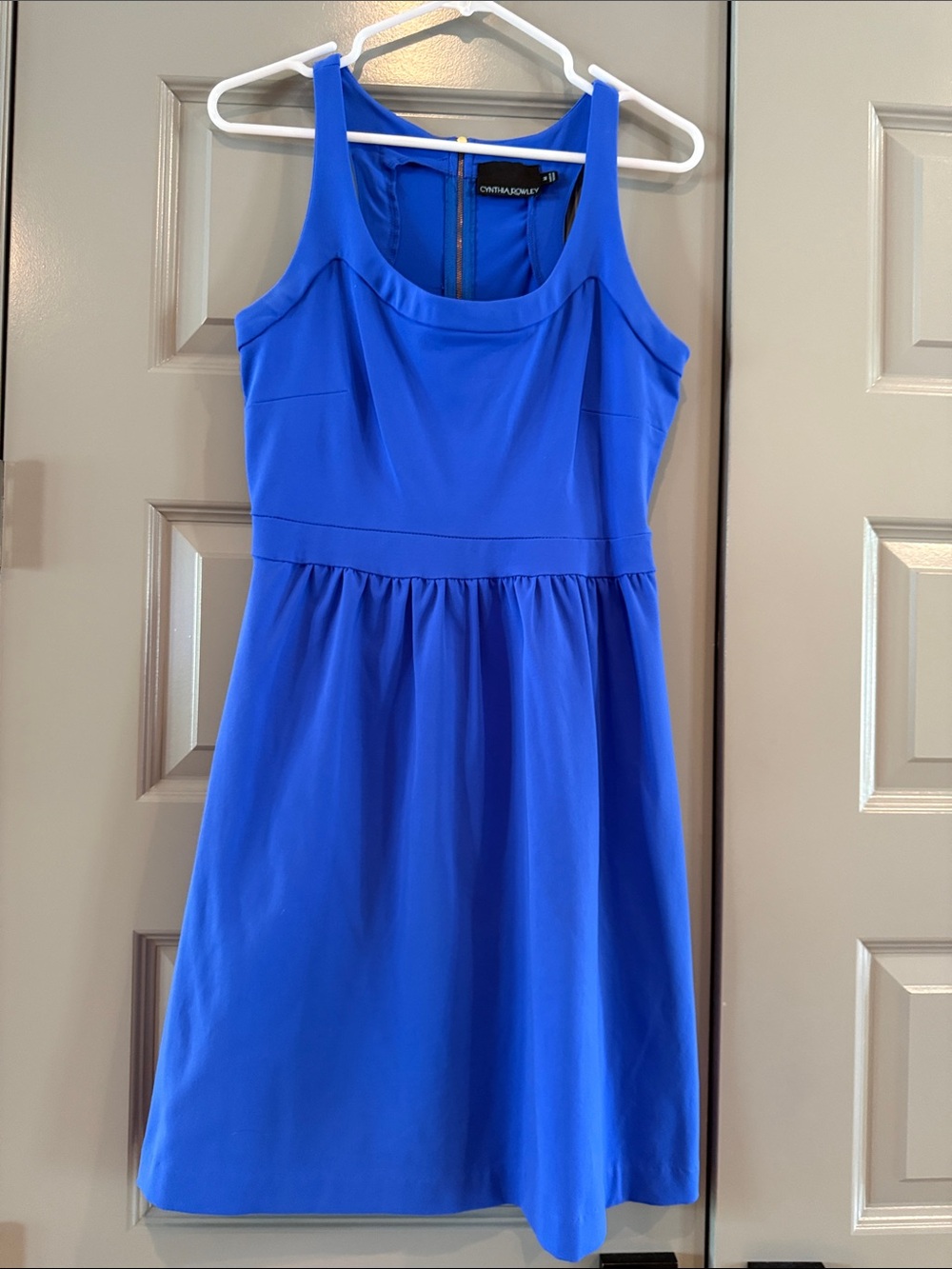 Cynthia Rowley Cobalt Blue Sleeveless Fit-and-Flare Dress